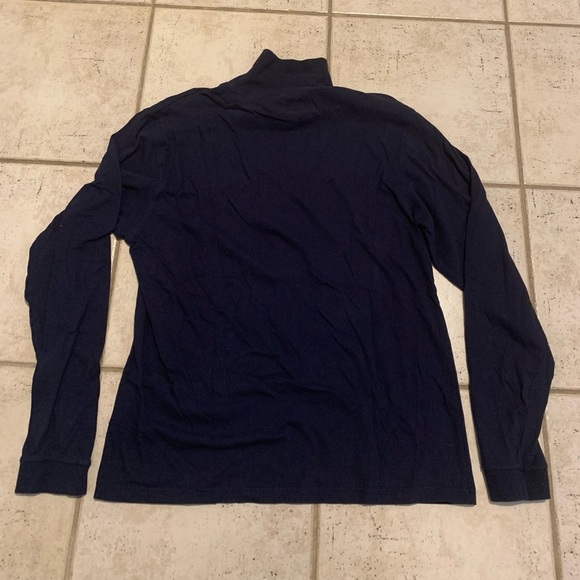 Vintage Navy Blue Turtleneck Long Sleeve Top XL/TG - Picture 4 of 5